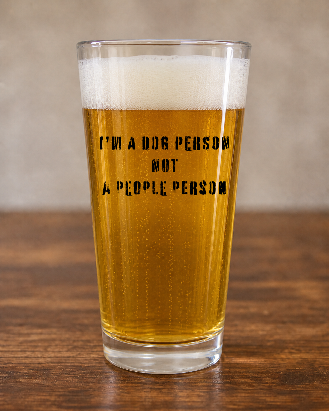 Dog Person Pint Glass