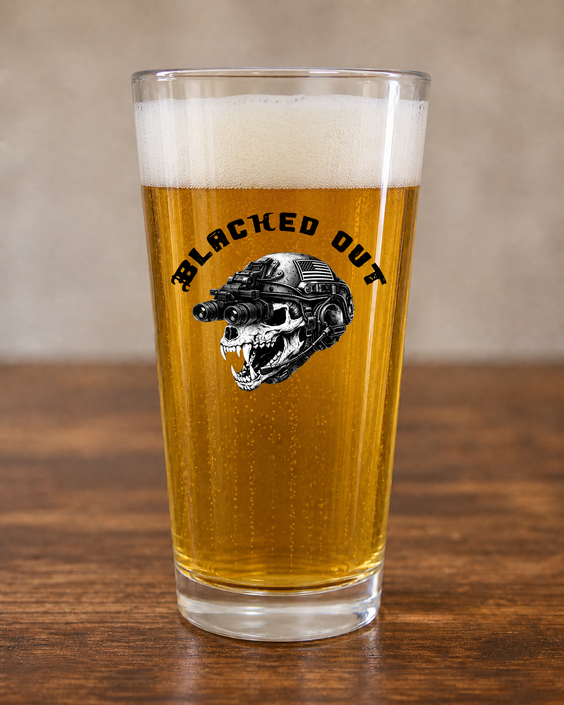 Blacked Out Pint Glass