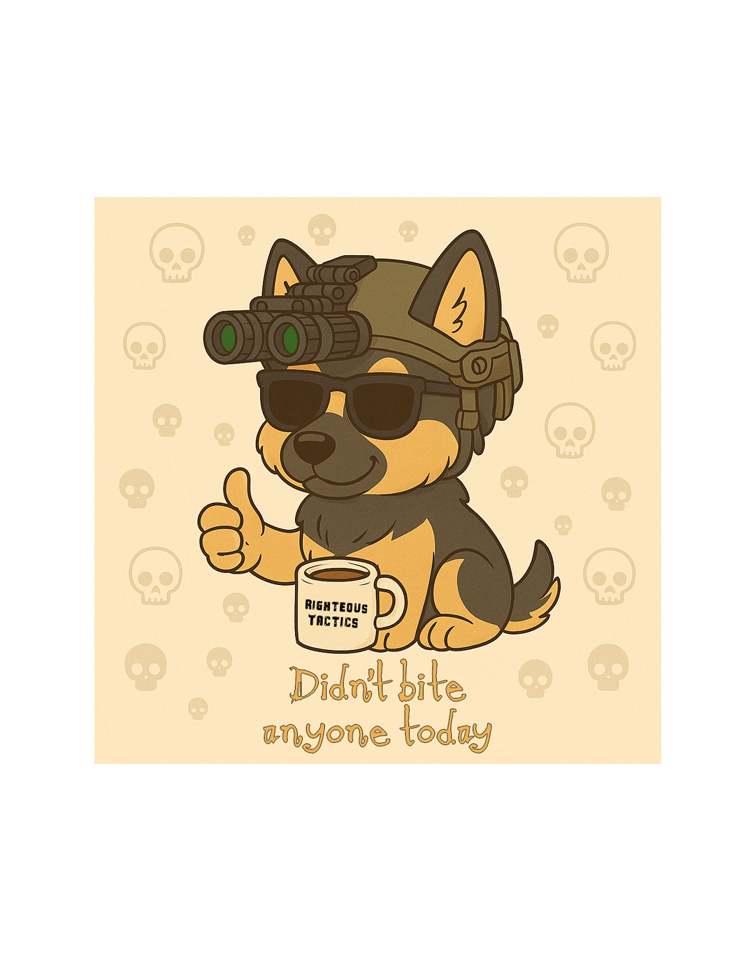Didn't Bite Anyone Sticker