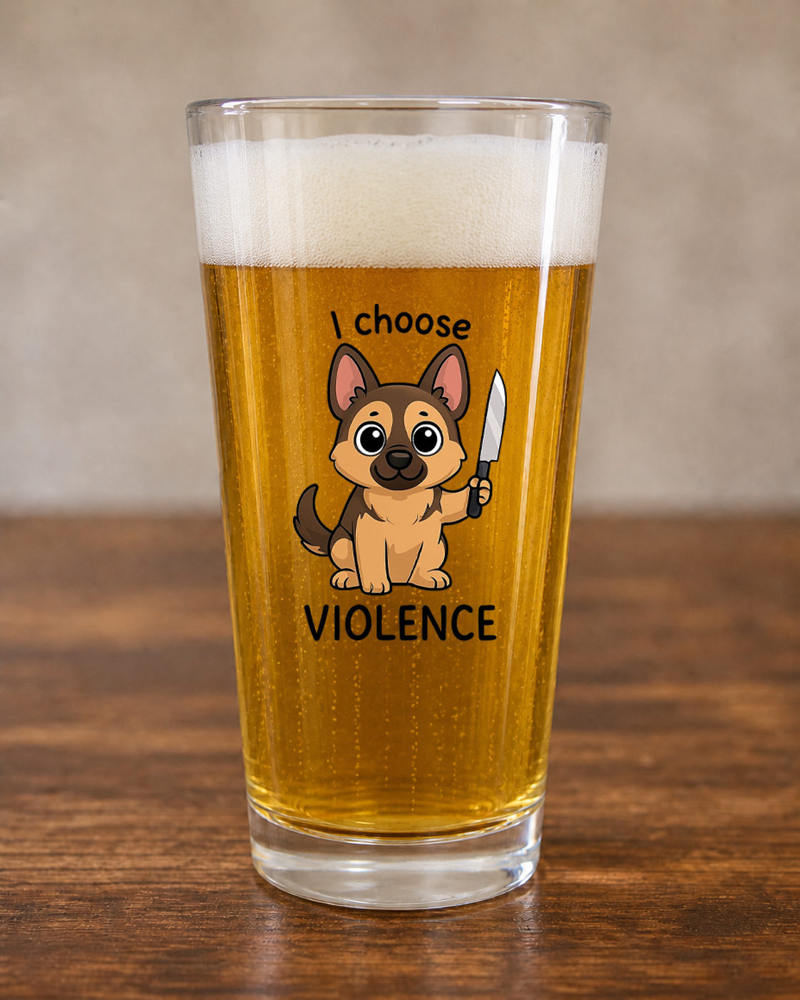 Violence Pint Glass