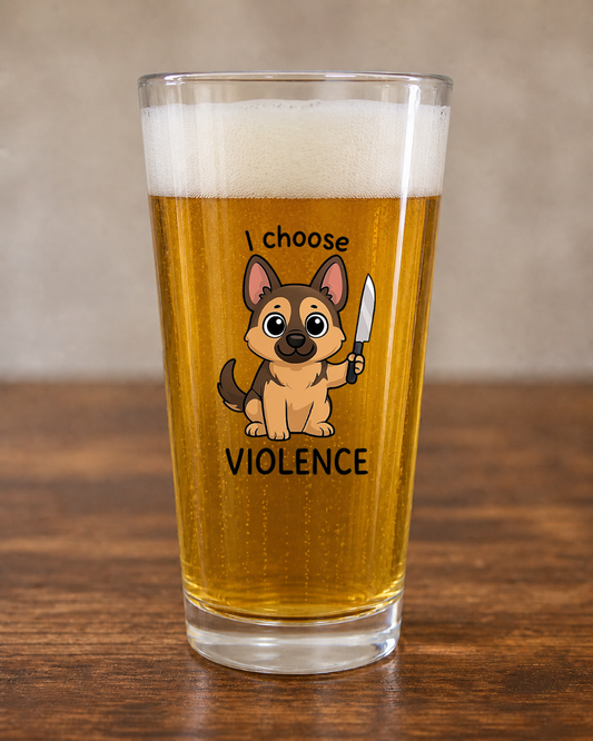Violence Pint Glass