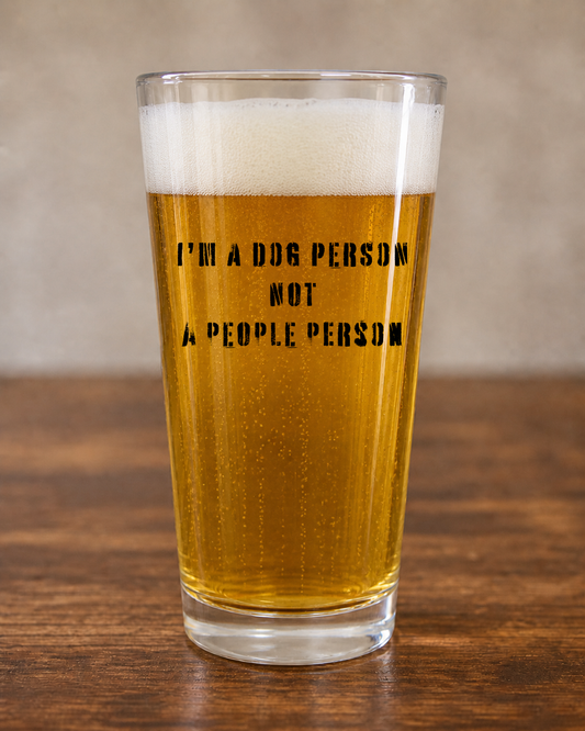 Dog Person Pint Glass