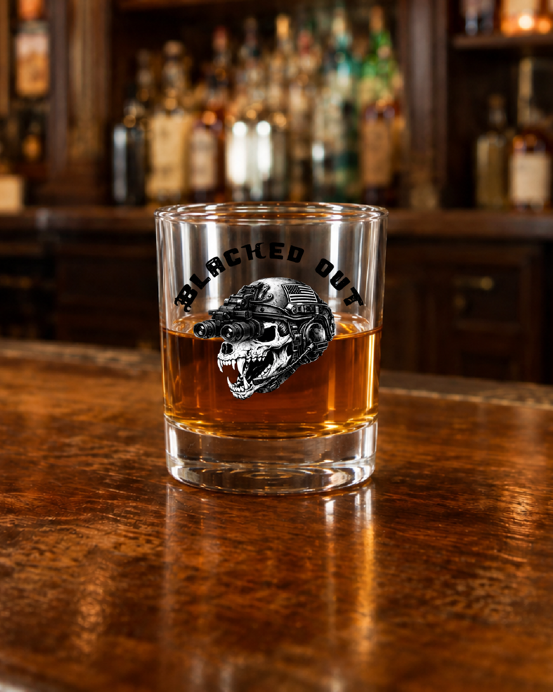 Blacked Out Whiskey Glass