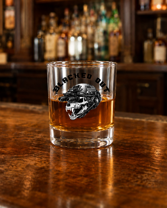 Blacked Out Whiskey Glass