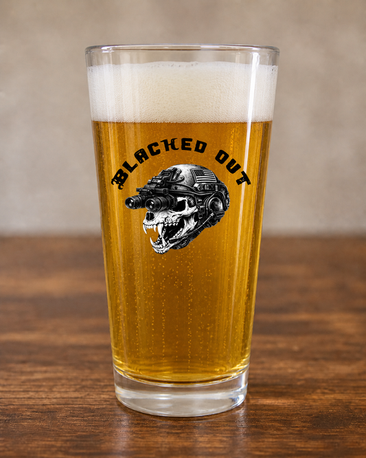 Blacked Out Pint Glass