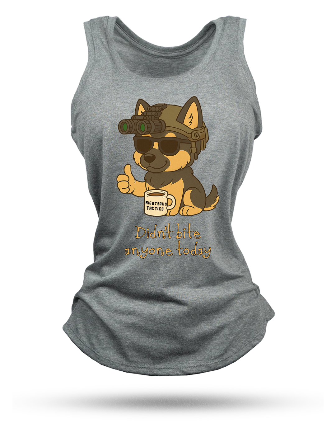Didn't Bite Anyone Racerback Tank