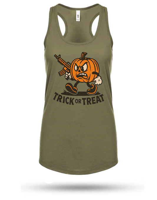 Pumpkin Head Racerback Tank