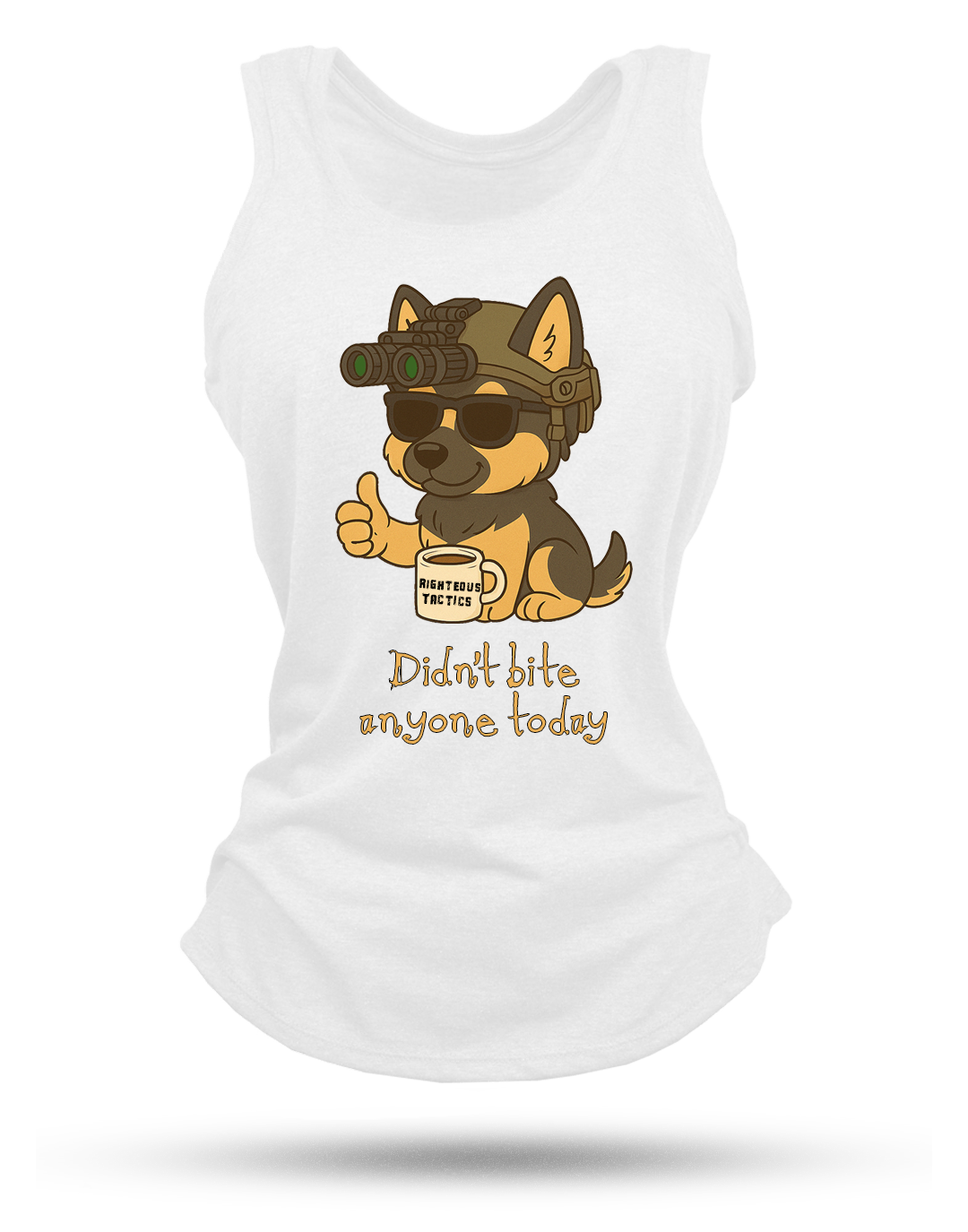 Didn't Bite Anyone Racerback Tank