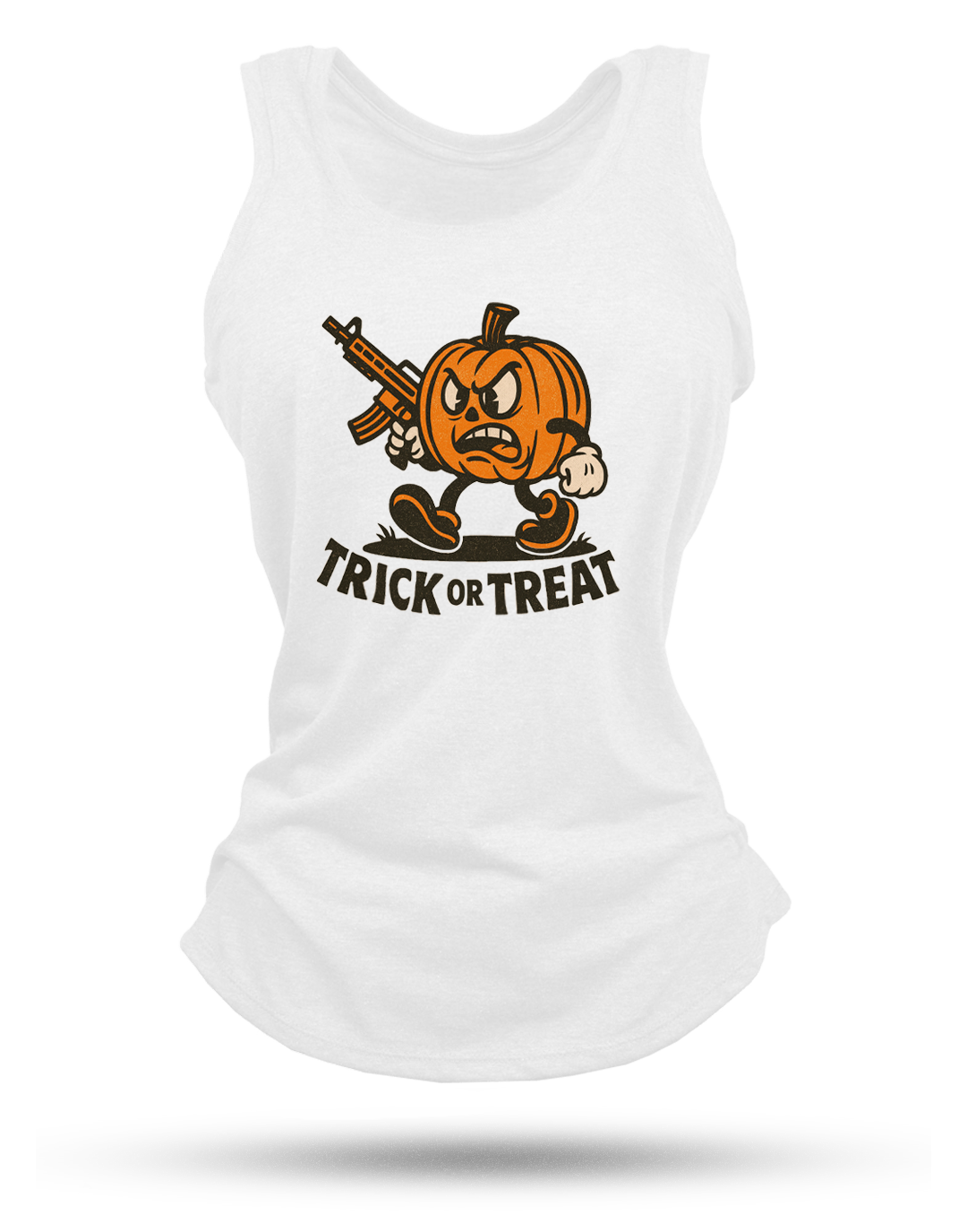 Pumpkin Head Racerback Tank